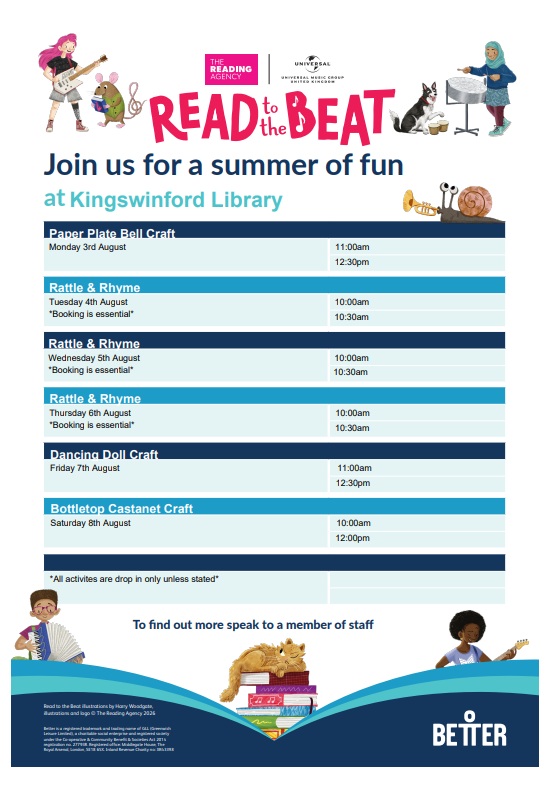 Kingswinford Library - Summer Reading Challenge 3-8 August 2026